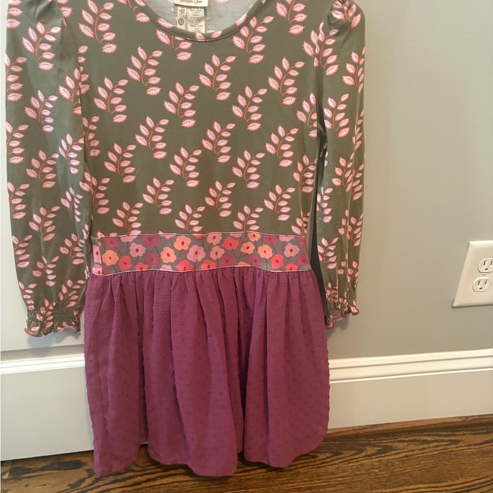 Matilda Jane Leafy Pink and Purple Dress - Size 10